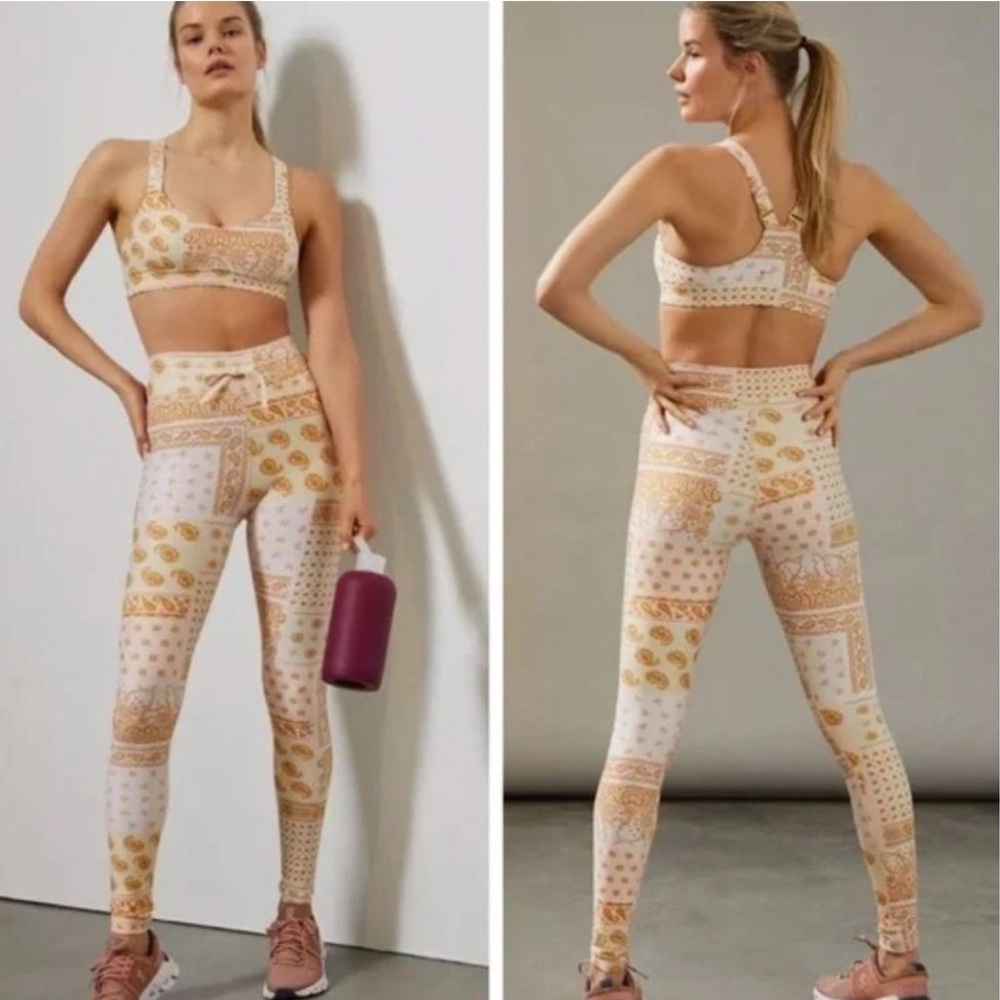 The Upside Carmen Bra & Leggings Bandana Set Anthropologie, XS